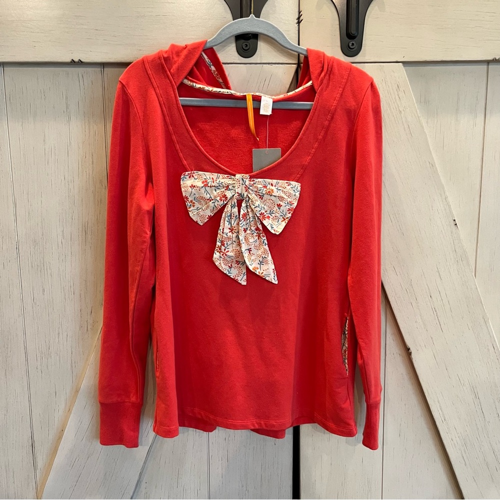 NWT Anthropologie Shirt with Hood Size Large